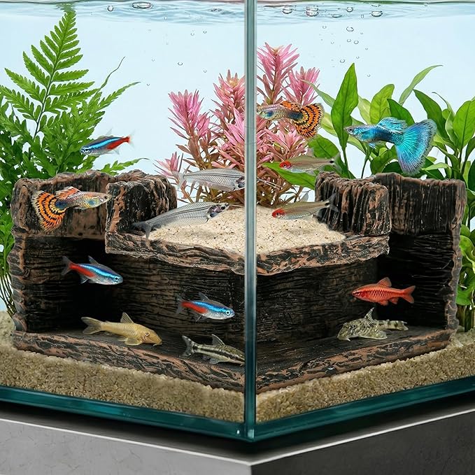 Jucoan Aquarium Cave, 90° Corner Fish Cave Hideout - Image 4