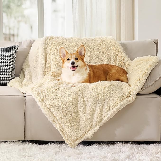 Bedsure Dog Blankets for Small Dogs, Fluffy Waterproof Dog Blanket for Couches by Unknown