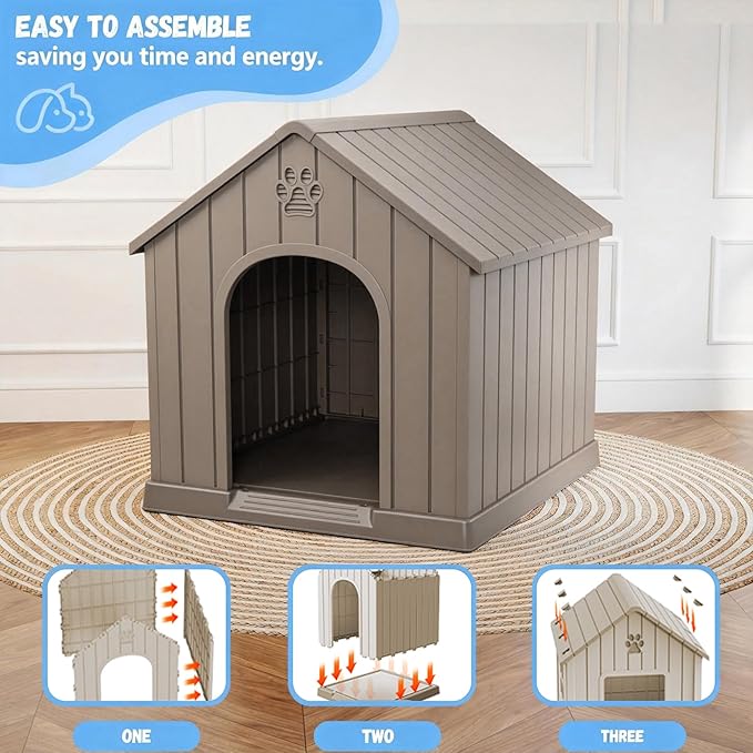 DRATO Indoor & Outdoor Dog Houses, Resin Material Dog House - Image 6