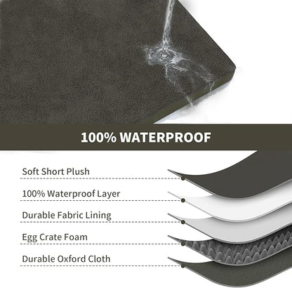 Large Comfy Washable Dog Bed, Orthopedic Egg Crate Foam Dog Crate Mat - Image 6