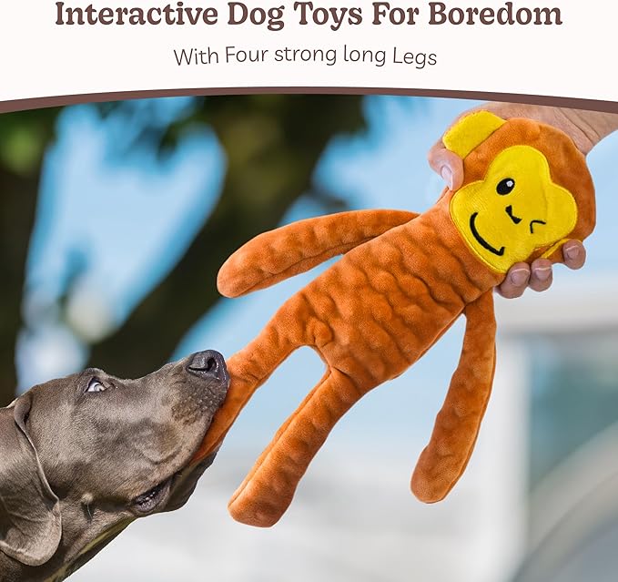 SHARLOVY No Stuffing Dog Toys 5 Pack, Crinkle Interactive Dogs Toy - Image 2