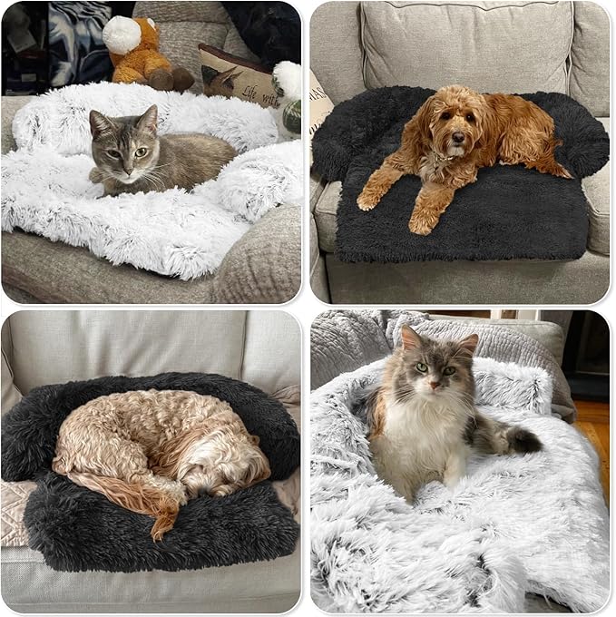 Calming Dog Bed Fluffy Plush Dog Mat - Image 7