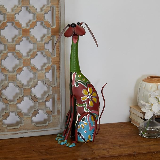Deco 79 Metal Dog Decorative Garden Sculpture Indoor Outdoor Garden Statue - Image 5
