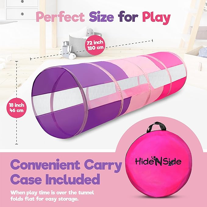 Hide N Side 6ft Crawl Through Play Tunnel Toy, Pop up Tunnel - Image 7