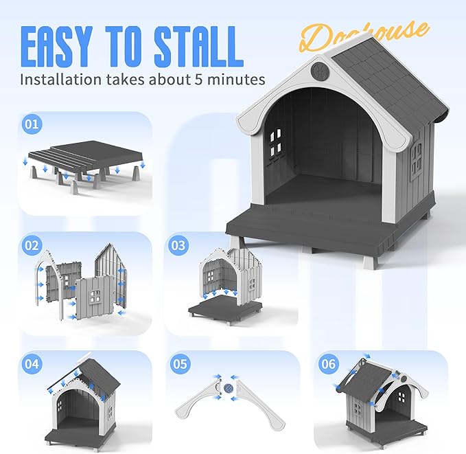 DRATO Dog House Resin Dog Kennel - Image 4