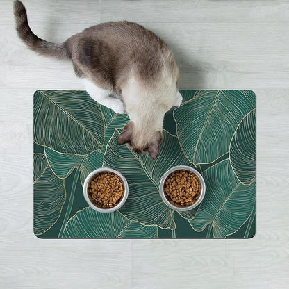 Rnivvi Dog Food Mat, Cute Anti-Slip Rubber Pet Feeding Rug Protect Floors - Image 7