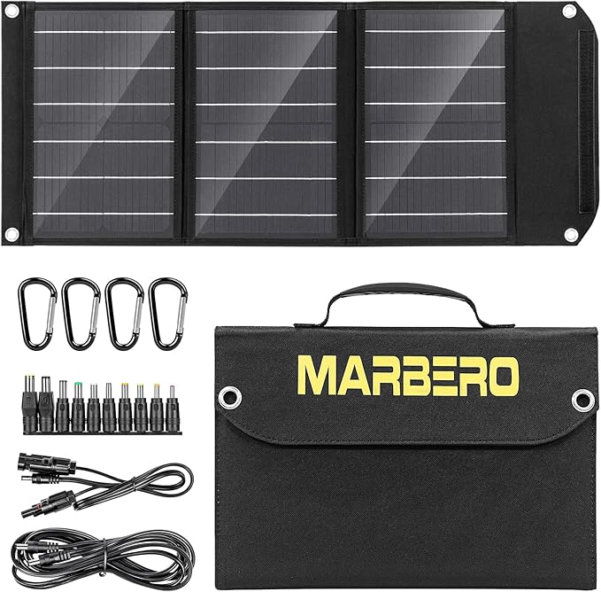 MARBERO Portable Solar Panel 30W Solar Panel Charger 23% High Efficiency by MARBERO