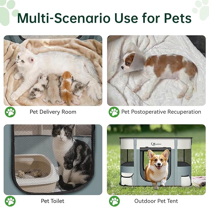 Dog Playpen, Cat Pet Puppy Pen, Portable Playpens - Image 3