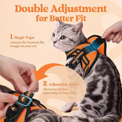 rabbitgoo Cat Harness and Leash, Step-in Escape Proof Kitten Harness Set - Image 3