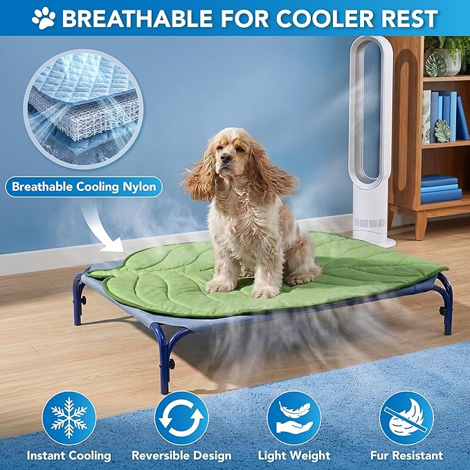 PetAmi Dog Cooling Mat, Leaf Shape, Pet Pad - Image 4
