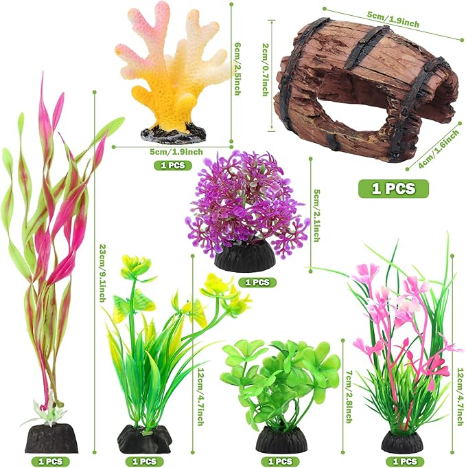 QUOZUO Small Fish Broken Barrel Decor Fish Tank Decorations Aquarium - Image 2