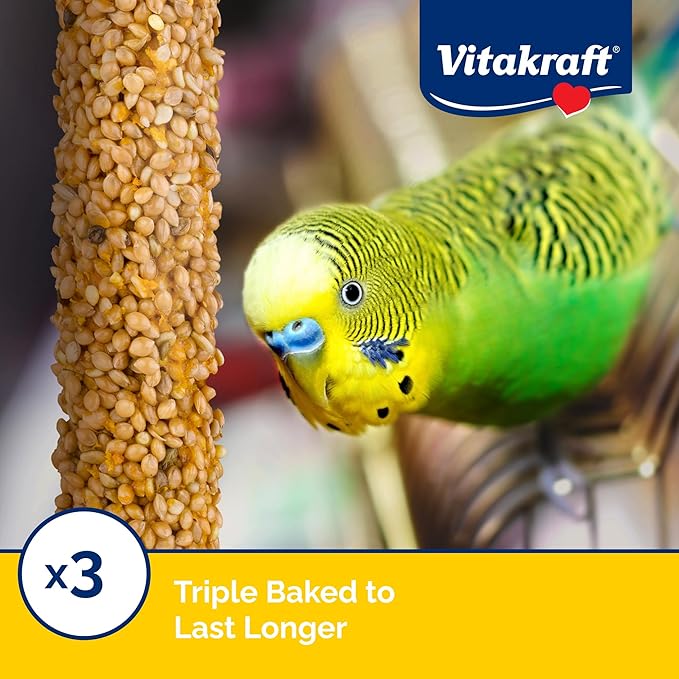Vitakraft Crunch Sticks Parakeet Treats Golden Honey Flavor – Triple-Baked Snack - Image 4