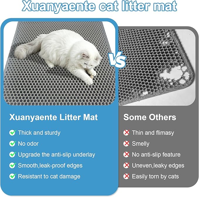 Double Layer Honeycomb Ultra Soft Cat Litter Mat - Image 4