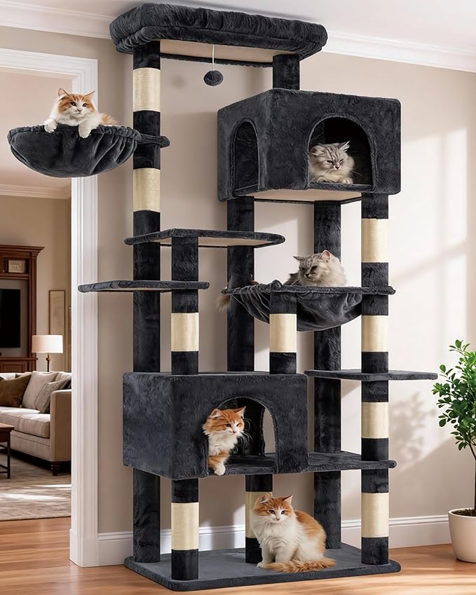 Heybly Cat Tree, 76-Inch Tall Heavy Duty Cat Tower by HEYBLY