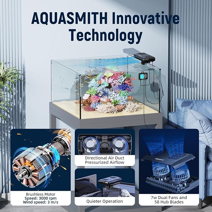 AQUASMITH Aquarium Chiller Fan, Fish Tank Cooler - Image 5