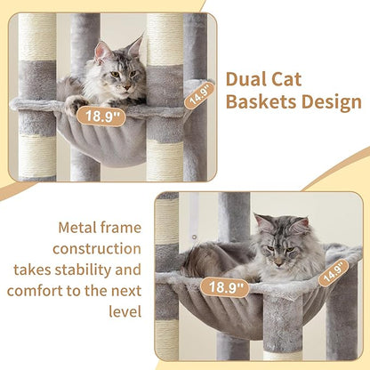 Heybly Cat Tree, 71-Inch Tall Cat Tower - Image 5