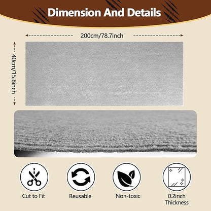 Cat Scratch Furniture Protector, 78.7"x15.8" Self Adhesive Cat Scratch Mat Pad - Image 3