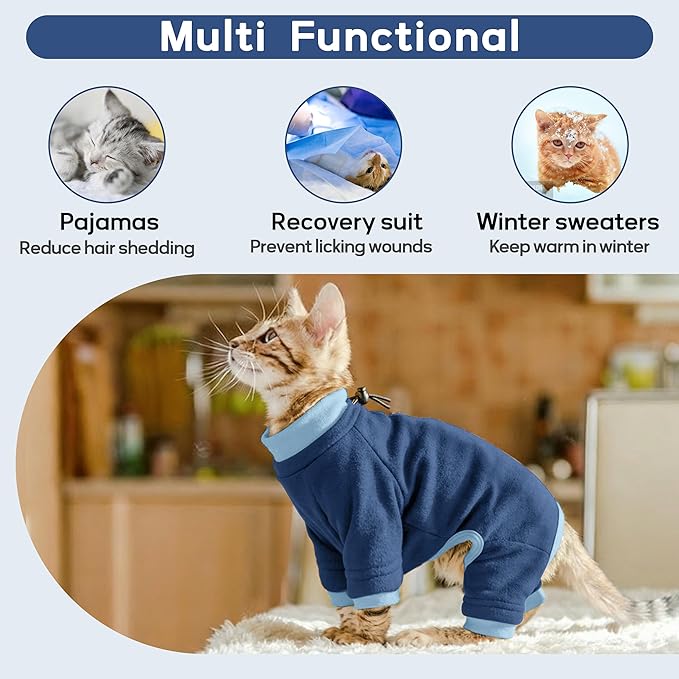 PUMYPOREITY Cat Anti-Licking Sweater – Reduce Over-Grooming & Fur Shedding - Image 5