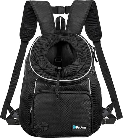 PetAmi Adjustable Dog & Cat Chest Carrier Backpack, Ventilated by PetAmi