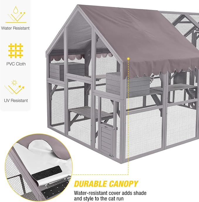 Aivituvin Catio Outdoor Cat Enclosure Large Cat Run - Image 3