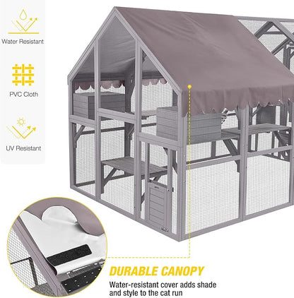 Aivituvin Catio Outdoor Cat Enclosure Large Cat Run - Image 3
