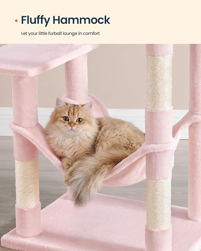 SONGMICS HOME Cat Tree for Indoor Cats, Hammock and Condo - Image 4