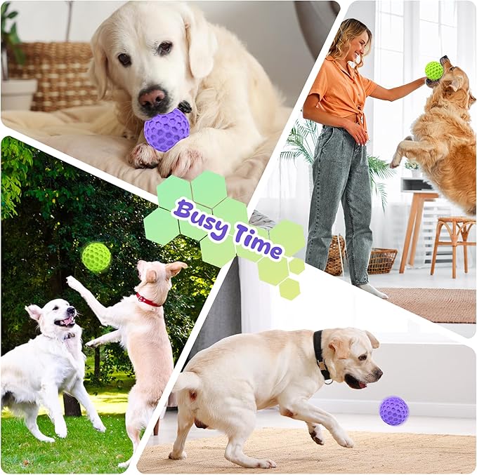 Squeaky Dog Toys for Aggressive Chewers, Indestructible Dog Balls for - Image 7