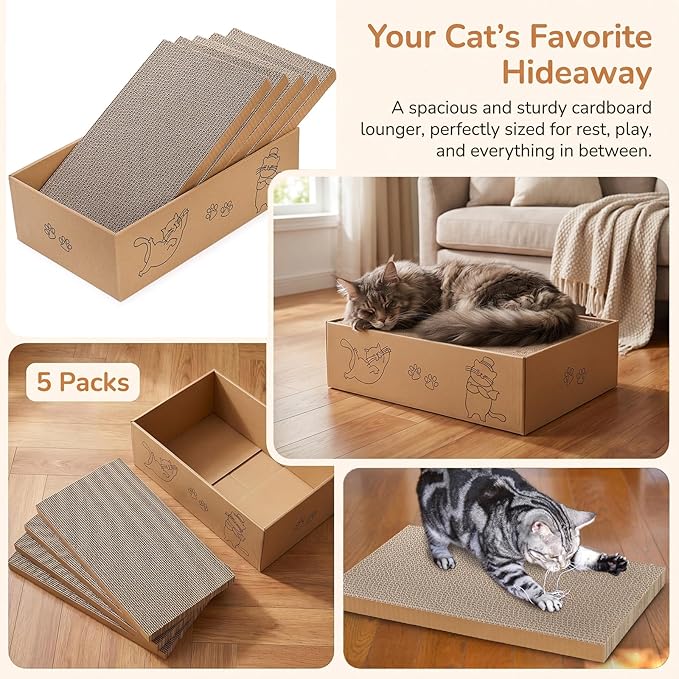 Nicunom 5 Packs in 1 Cat Scratcher - Image 3