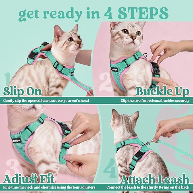 rabbitgoo Cat Harness and Leash Set, Escape Proof Kitten Harness - Image 8