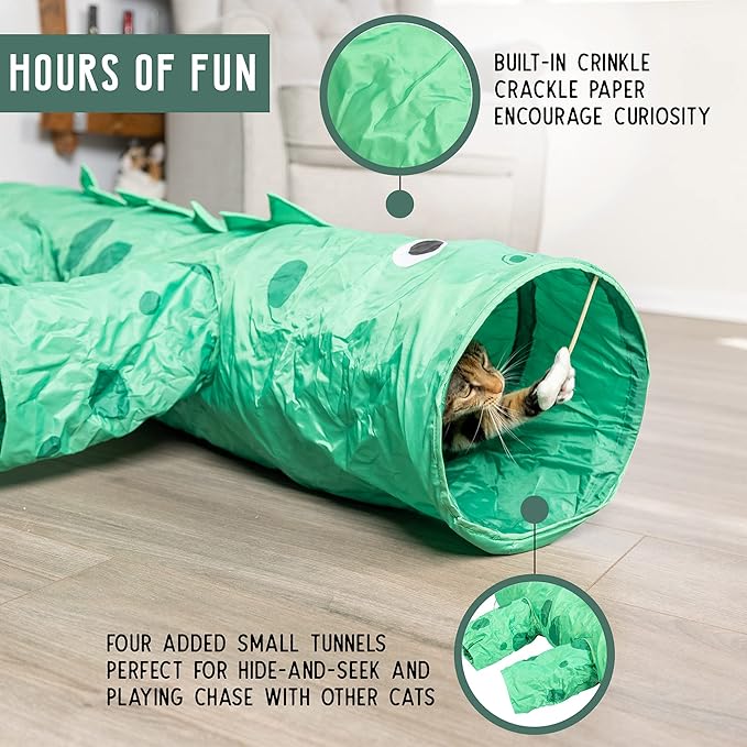 Pet Craft Supply Dizzy Dino Multi Cat Tunnel Boredom Relief Toys - Image 4