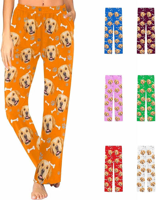 Personalized Pajama Pants for Women Custom Photo Face Printed Pajama Bottoms by FunStudio