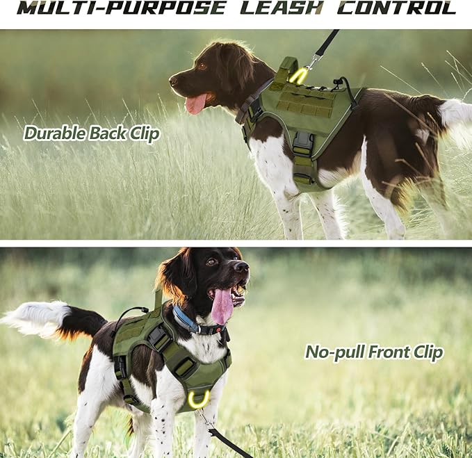 WINGOIN Tactical Dog Harness for Extra Large Dogs, Heavy Duty No Pull Dog - Image 3