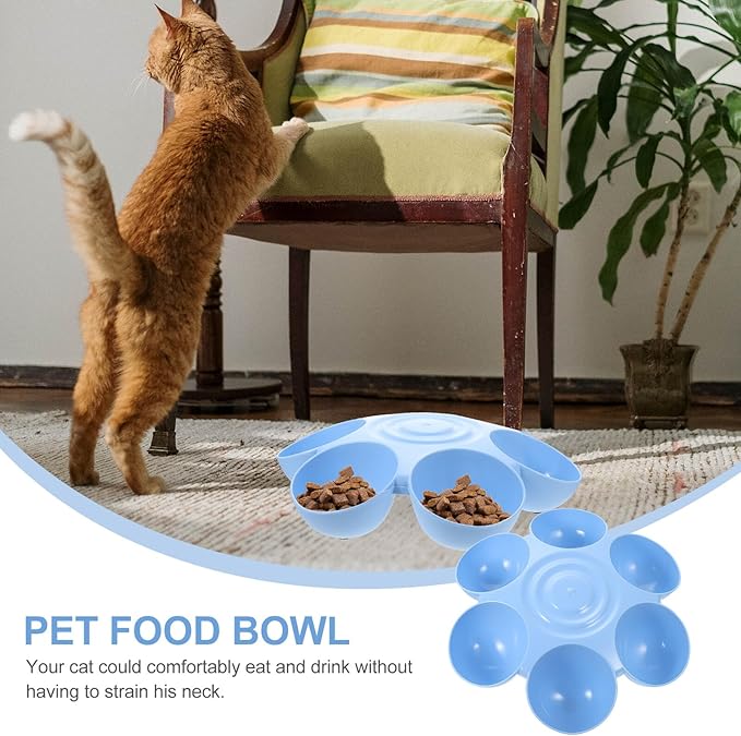 Multipurpose Flower-Shaped Plastic Pet Food Bowl - Image 3