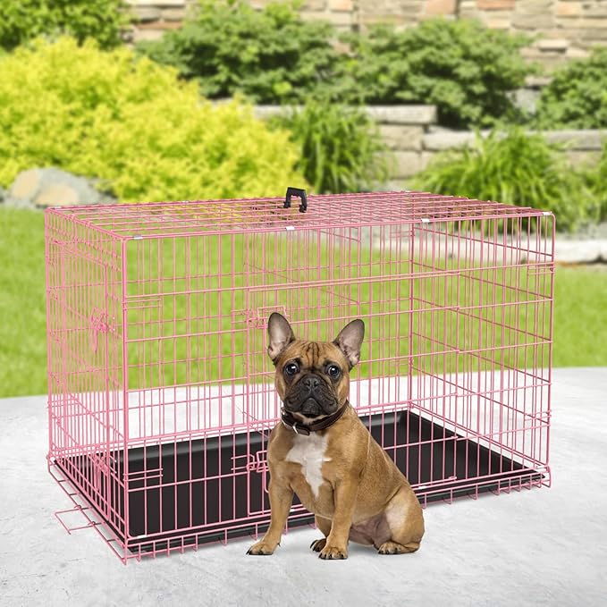 BestPet 30 Inch Dog Crates for Small Medium Dogs Folding Metal Wire Crates Dog - Image 2