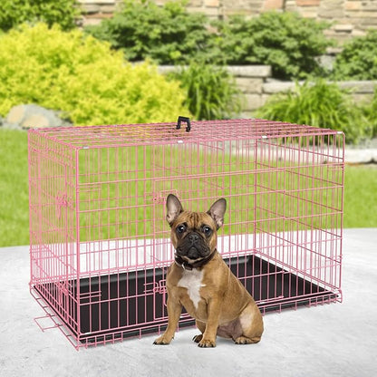 BestPet 30 Inch Dog Crates for Small Medium Dogs Folding Metal Wire Crates Dog - Image 2