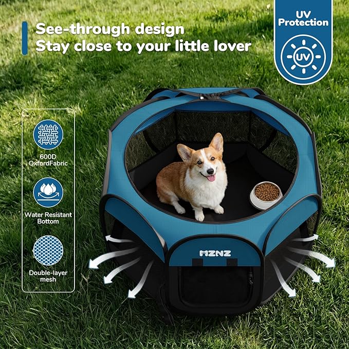 Dog Cat Playpen, Portable Puppy Pet Crate Indoors - Image 6