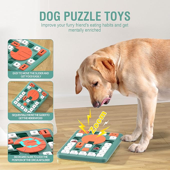 FOXMM Dog Puzzle Toys, Interactive Treat Puzzle Dog Toy - Image 2