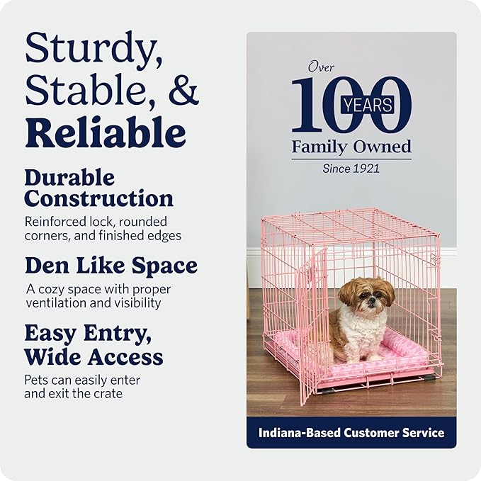 MidWest Homes for Pets 24-Inch Pink Fashion iCrate for Small Breeds, 12-20 lbs - Image 5