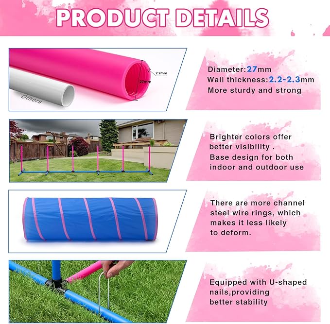 Dog Agility Course Backyard Set, Dog Agility Equipment, Pet obstacle Course - Image 3
