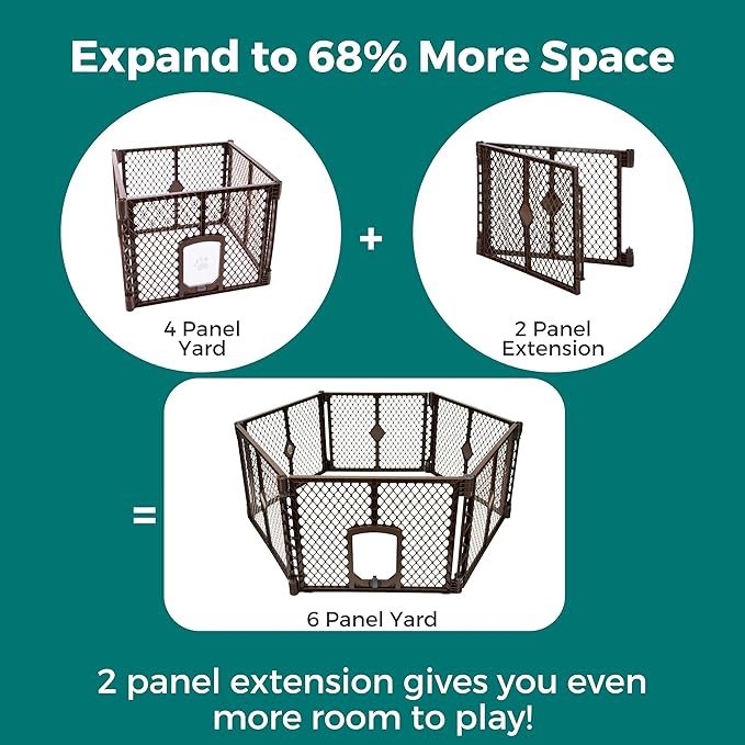 MyPet 2-Panel Extension for Petyard Passage: Made in USA. Freestanding. - Image 2