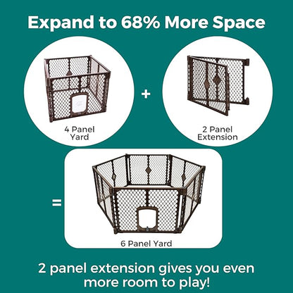 MyPet 2-Panel Extension for Petyard Passage: Made in USA. Freestanding. - Image 2