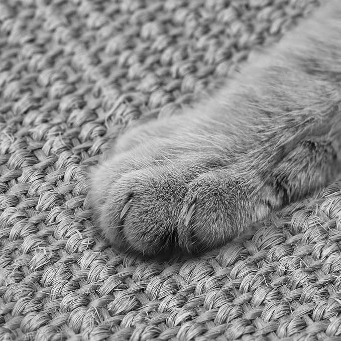 Graciadeco Gray Cat Scratching Mat Sisal, 2 Packs Sisal Fabric Large Cat - Image 4