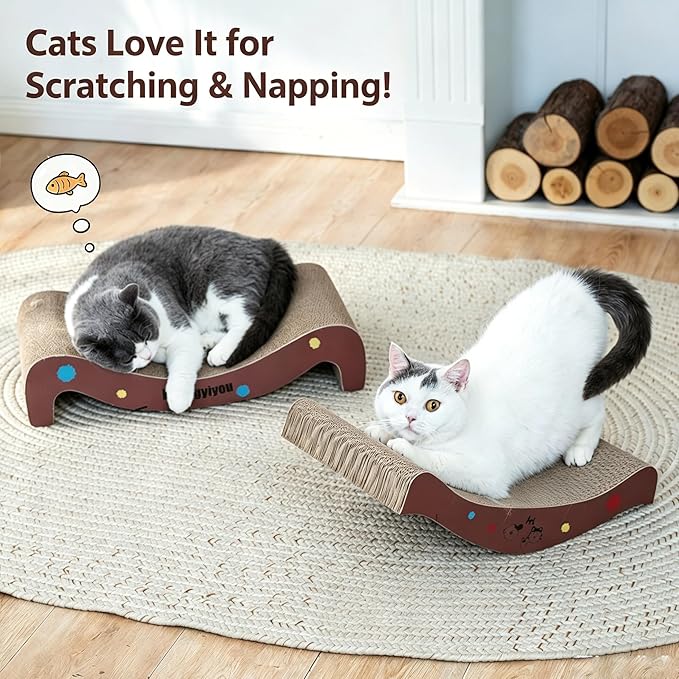 Cat Scratcher, 2 in 1 Corrugated Cat Scratch Board Lounger - Image 3