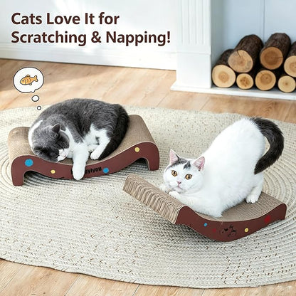 Cat Scratcher, 2 in 1 Corrugated Cat Scratch Board Lounger - Image 3