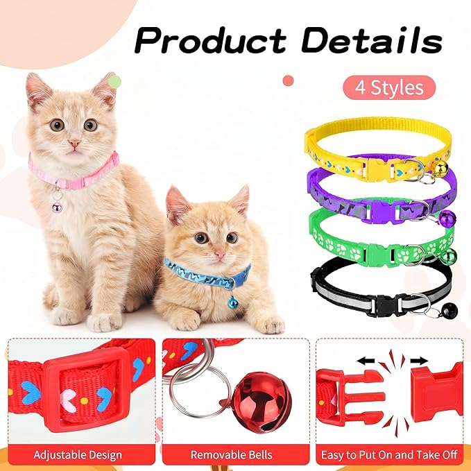 Yunsailing 24 Pcs Cat Collars - Image 3