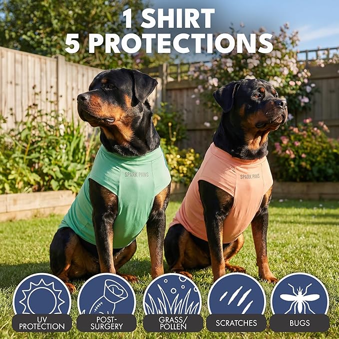Spark Paws Sunblock Dog T-Shirt, SPF30 Protection, Lightweight Breathable Quick - Image 4