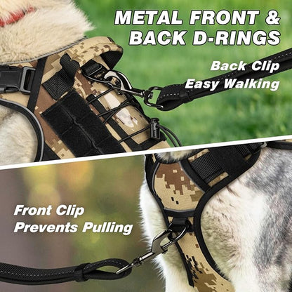 WINGOIN Tactical Dog Harness for Small Dogs, Heavy Duty No Pull Harness - Image 3