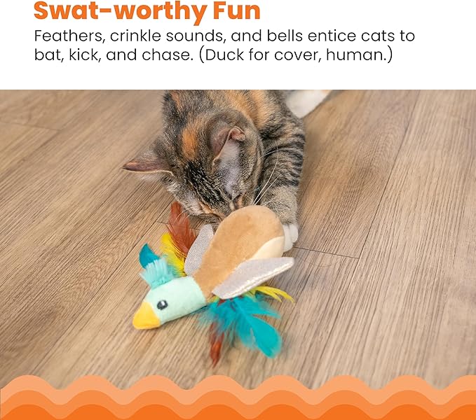 Catstages Flapperz Duck Plush Interactive Catnip Cat Toy - Image 3