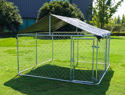 Petony 78"x 78" Outdoor Dog Enclosure Heavy Duty Dog Kennel House Mesh Dog Big - Image 7
