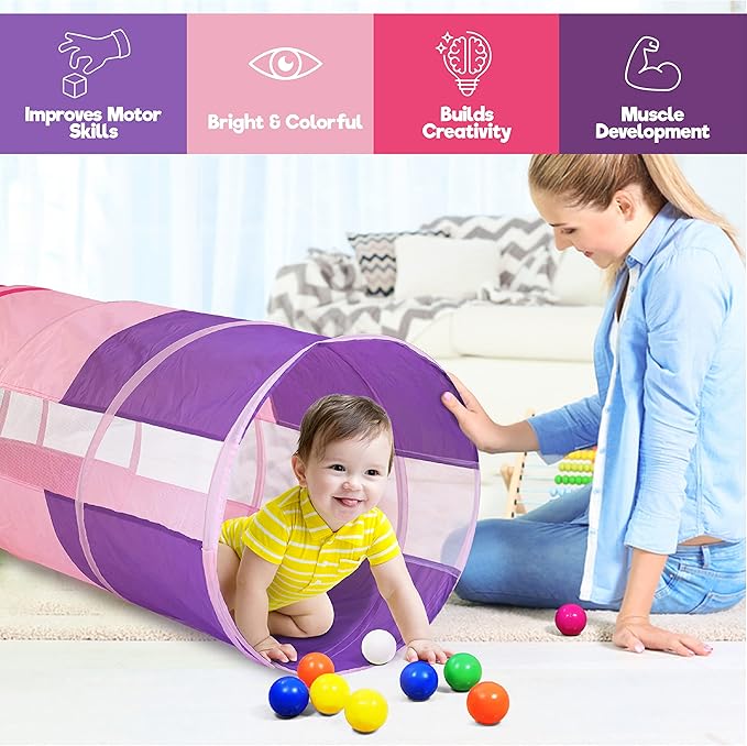 Hide N Side 6ft Crawl Through Play Tunnel Toy, Pop up Tunnel - Image 3